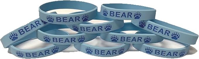 Cub Scout Bear Silicone Wristband Pack of 10